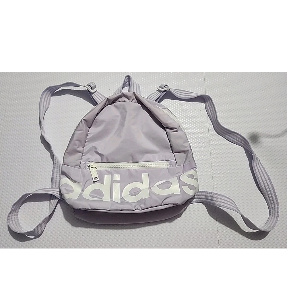 Adidas Pre Owned Linear Mini Backpack purple hue fair Condition Stains On Back
